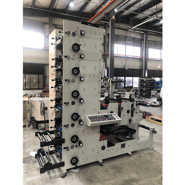 6 Color Paper Roll To Roll Sticker Label Flexo Printing Machine